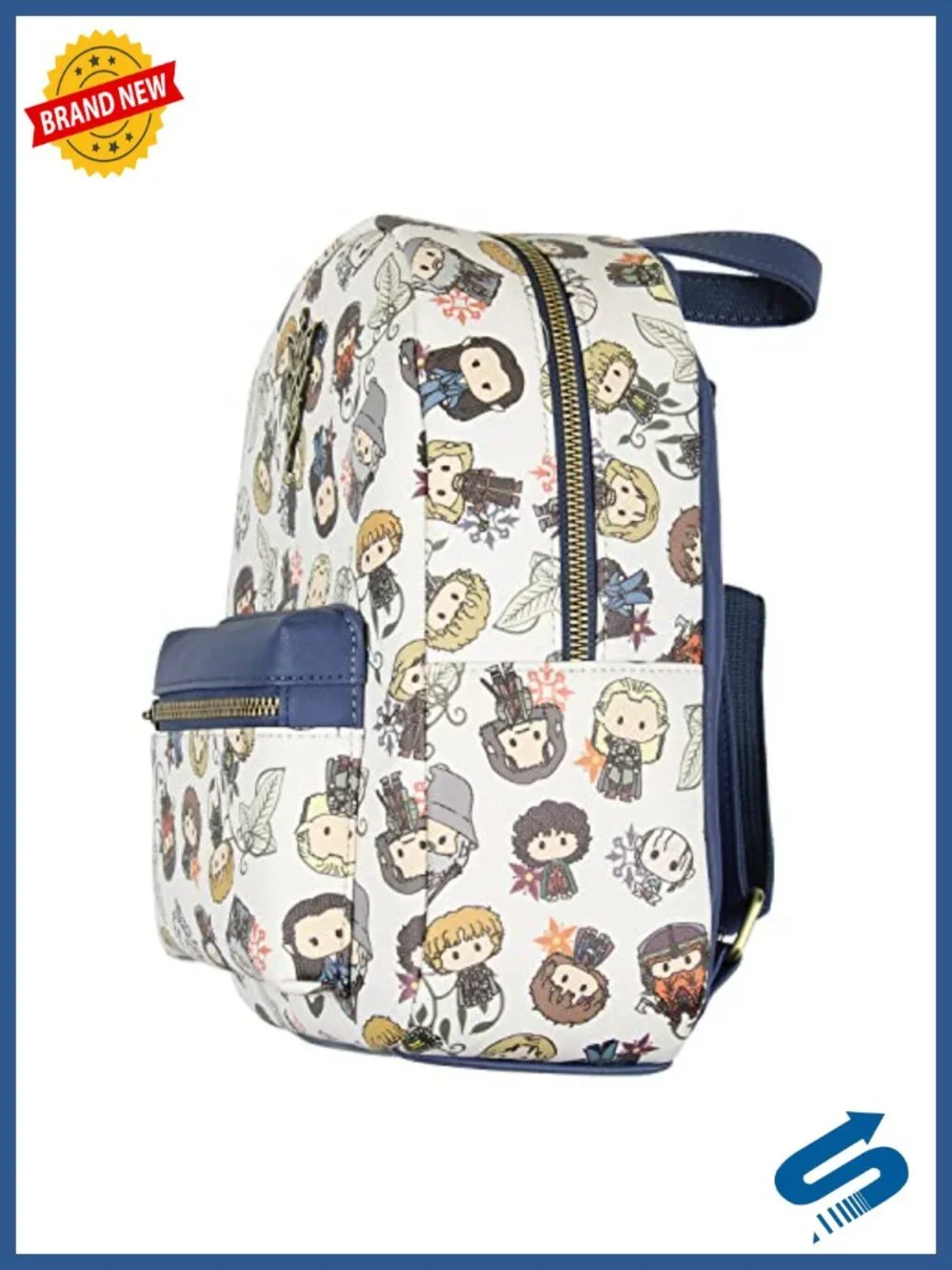 Lord of the Rings Chibi Character Faux Leather Tote Bag Mini Backpack